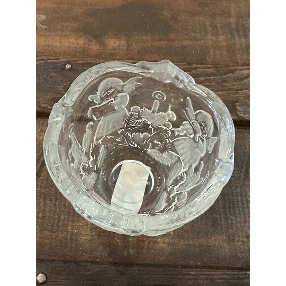 Mikasa Holiday Classic Frosted Crystal Angels 2" Votive Candle Holder Cherub - Picture 2 of 4